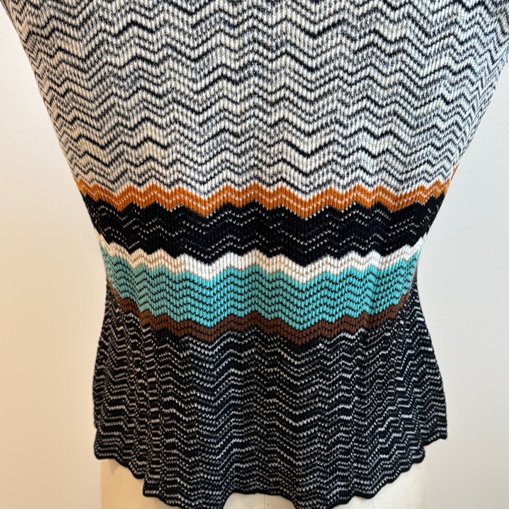 Missoni Strip Sleeveless Turtleneck Knit Top - Picture 6 of 12